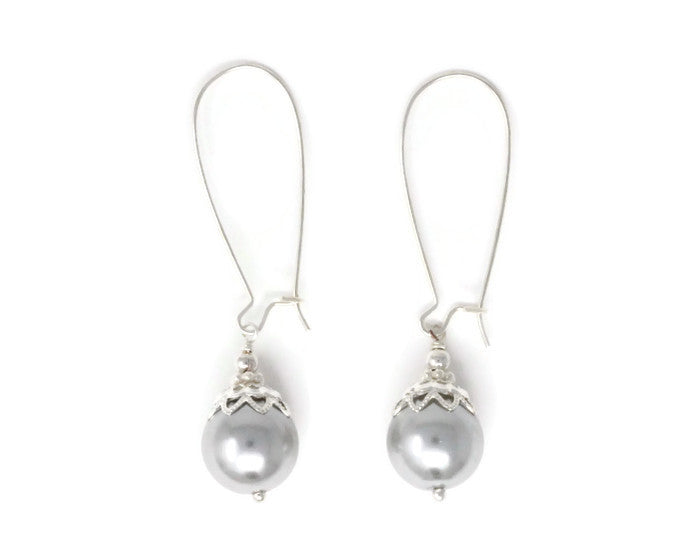 12mm Silver Christmas Ball Earrings