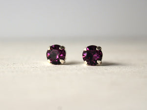 Amethyst Crystal Stud Earrings