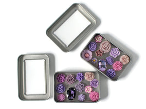 Purple Flower Magnet Set