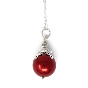 14mm Red Christmas Ball Necklace