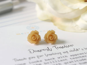 Flower Earrings Personalized Teacher Gift