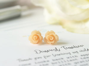 Flower Earrings Personalized Teacher Gift