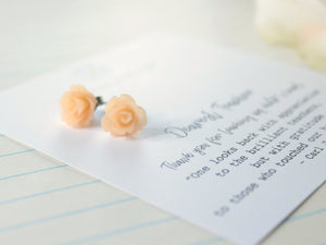 Flower Earrings Personalized Teacher Gift
