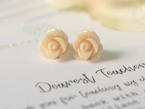 Flower Earrings Personalized Teacher Gift