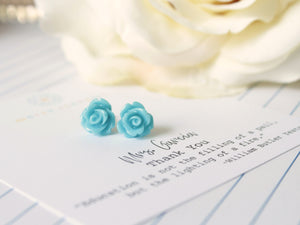 Flower Earrings Personalized Teacher Gift