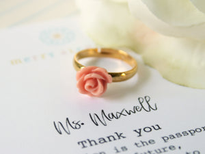 Flower Ring Personalized Teacher Gift