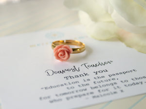 Flower Ring Personalized Teacher Gift