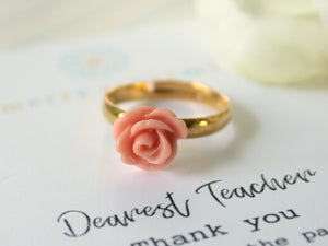 Flower Ring Personalized Teacher Gift