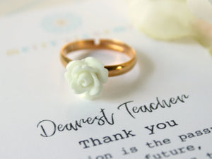 Flower Ring Personalized Teacher Gift