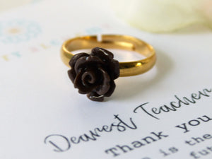 Flower Ring Personalized Teacher Gift