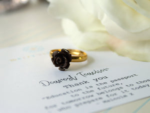 Flower Ring Personalized Teacher Gift