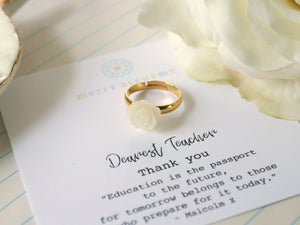 Flower Ring Personalized Teacher Gift