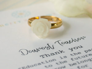 Flower Ring Personalized Teacher Gift