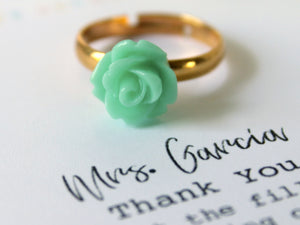 Flower Ring Personalized Teacher Gift