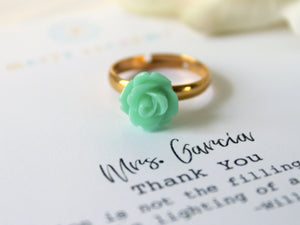 Flower Ring Personalized Teacher Gift