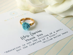 Flower Ring Personalized Teacher Gift