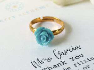 Flower Ring Personalized Teacher Gift