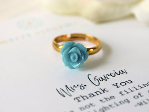 Flower Ring Personalized Teacher Gift