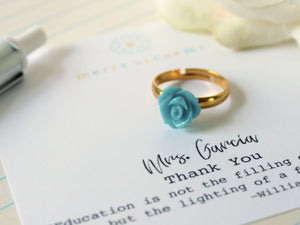 Flower Ring Personalized Teacher Gift