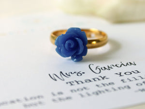 Flower Ring Personalized Teacher Gift