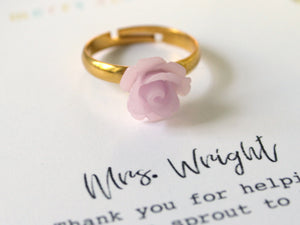 Flower Ring Personalized Teacher Gift