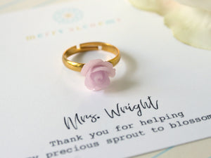 Flower Ring Personalized Teacher Gift