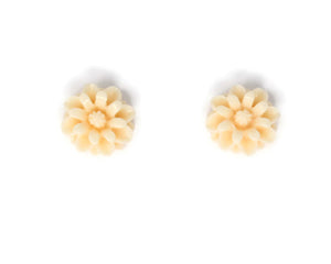 Single Bloom Studs in Peach Flower