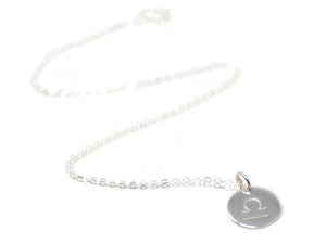 Libra Zodiac Necklace in Sterling Silver