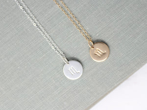 Scorpio Zodiac Necklace in Sterling Silver