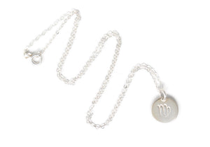 Virgo Zodiac Necklace in Sterling Silver