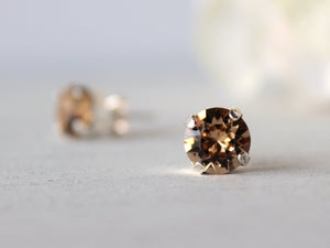 November Birthstone Stud Earrings in Light Colorado Topaz