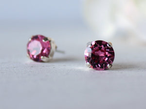 October Birthstone Stud Earrings