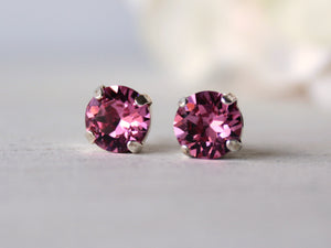 October Birthstone Stud Earrings