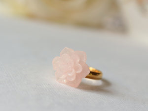 Succulent Ring in Pink Sparkle