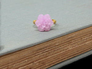 Succulent Ring in Purple Sparkle