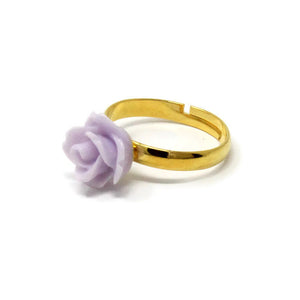 Tiny Petals Stacking Ring ~ Thistle Rose