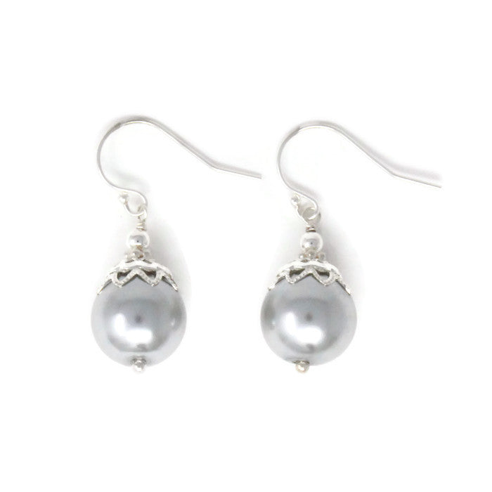 12mm Silver Christmas Ball Earrings
