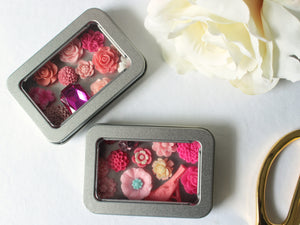 Pink Flower Magnet Set