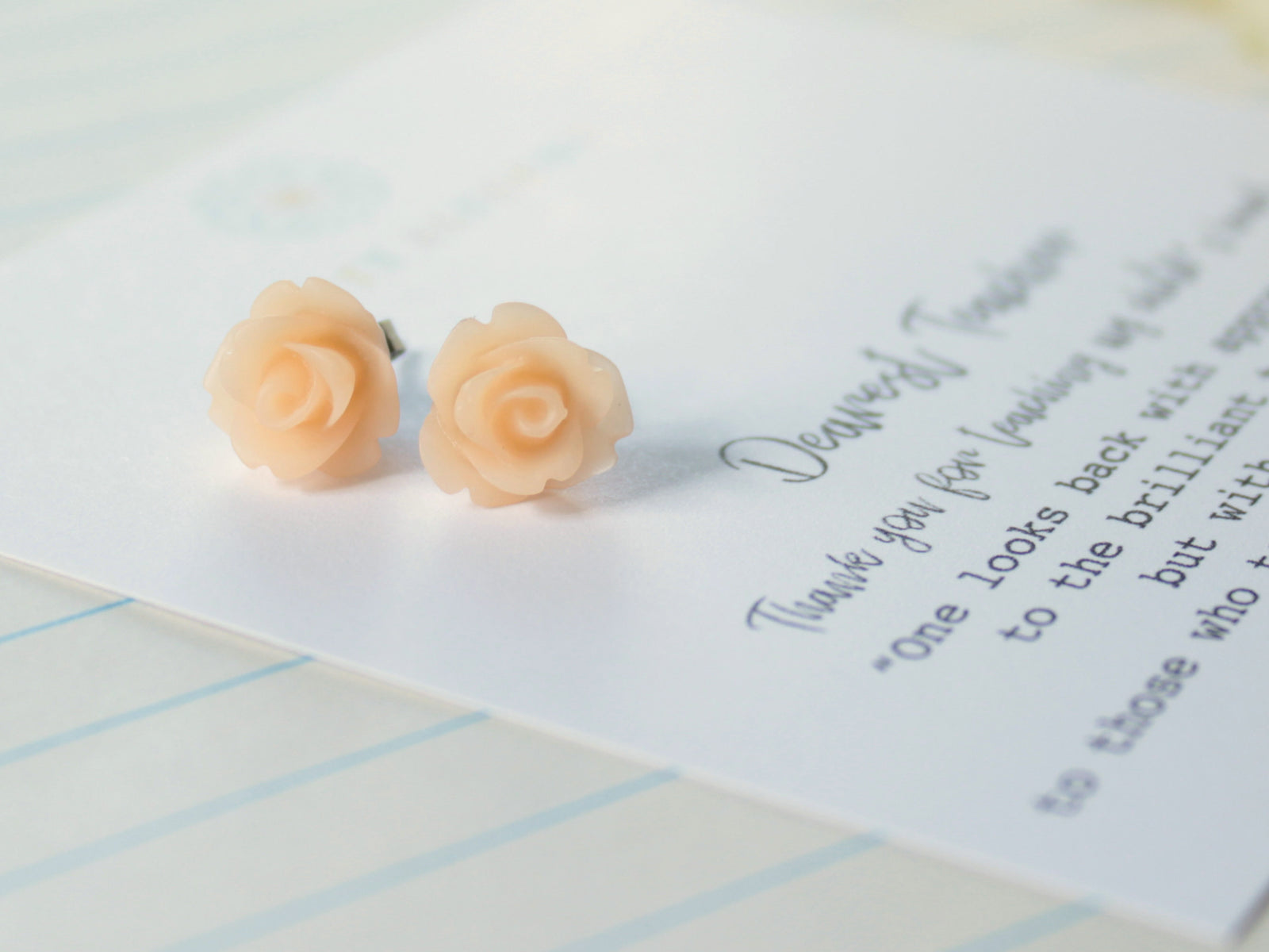 Flower Earrings Personalized Teacher Gift