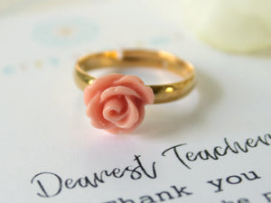 Flower Ring Personalized Teacher Gift