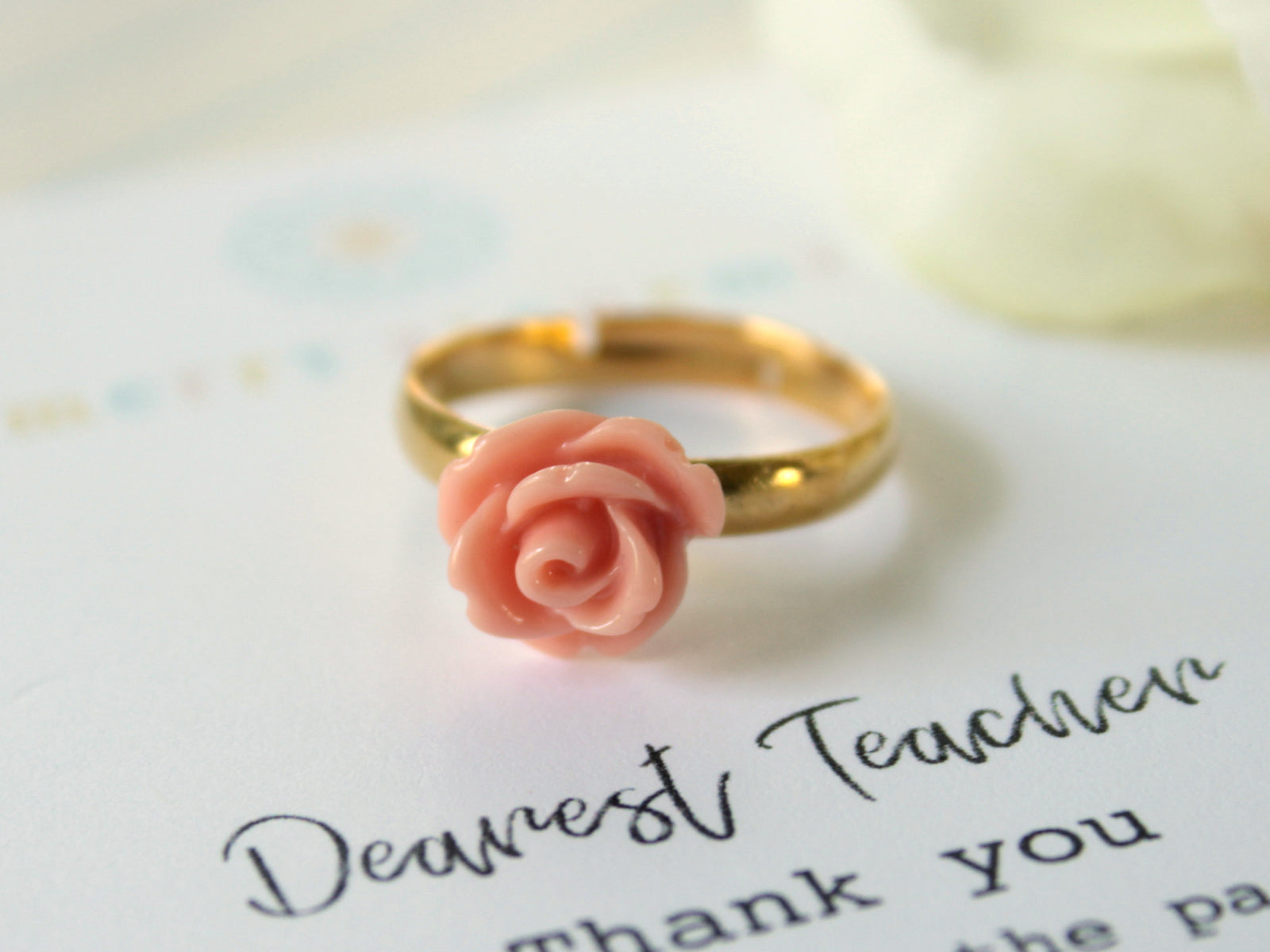 Flower Ring Personalized Teacher Gift