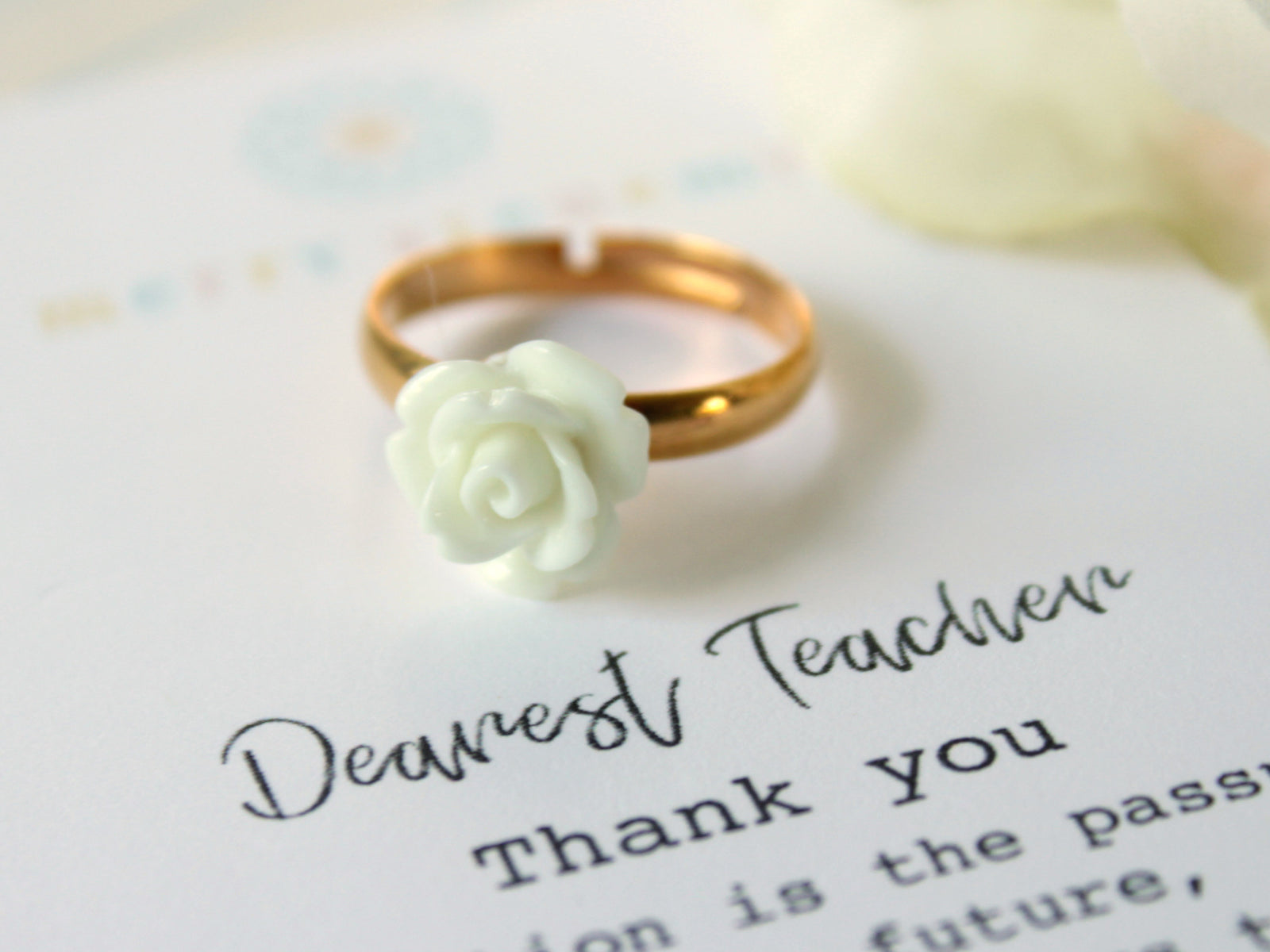 Flower Ring Personalized Teacher Gift