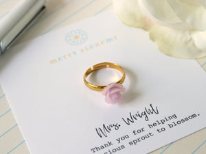 Flower Ring Personalized Teacher Gift