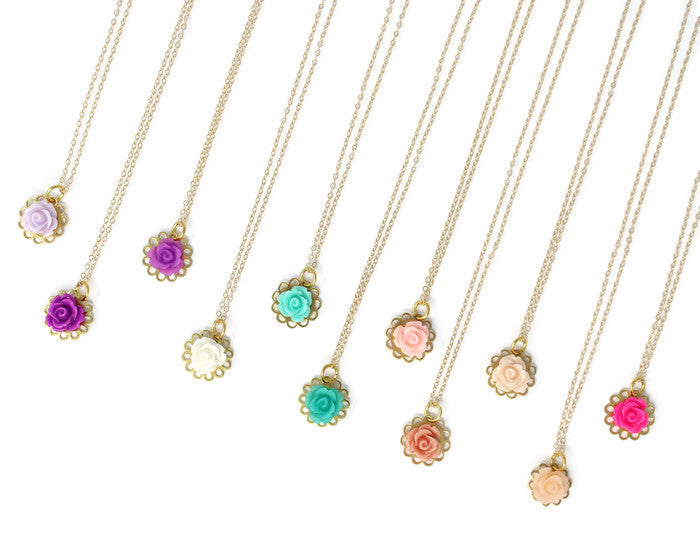 18" Flower Necklace Personalized Teacher Gift