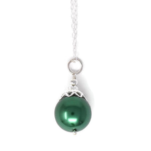 14mm Green Christmas Ball Necklace