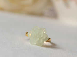 Succulent Ring in Green Sparkle